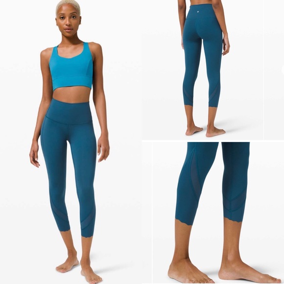 lululemon athletica Pants - Lululemon Wunder Under High-Rise Crop 23" *Updated Scallop Full-On Luxtreme! EUC